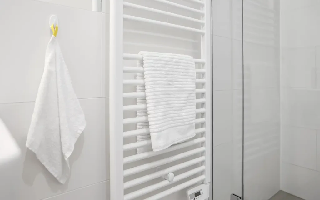 Electric-heated-towel-rail-installed-by-Portsmouth-bathroom-fitters